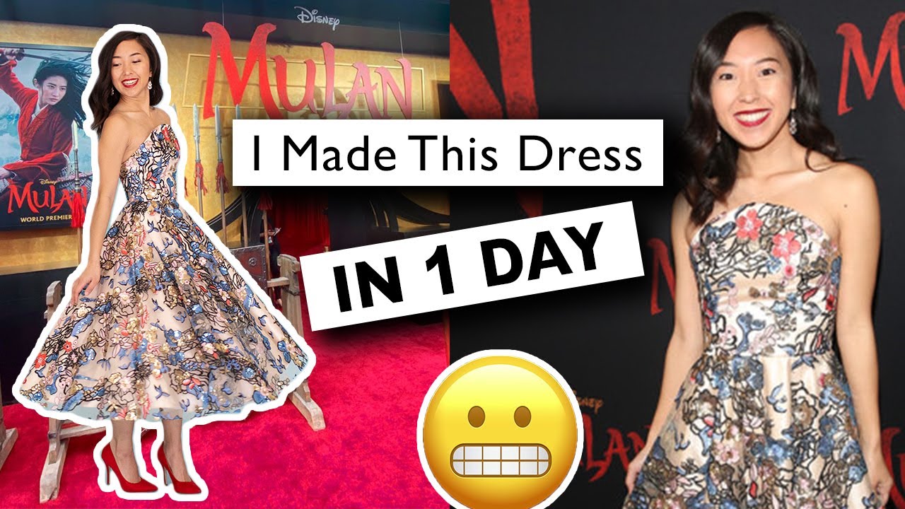 Making my dress to the MULAN WORLD PREMIERE! @coolirpa