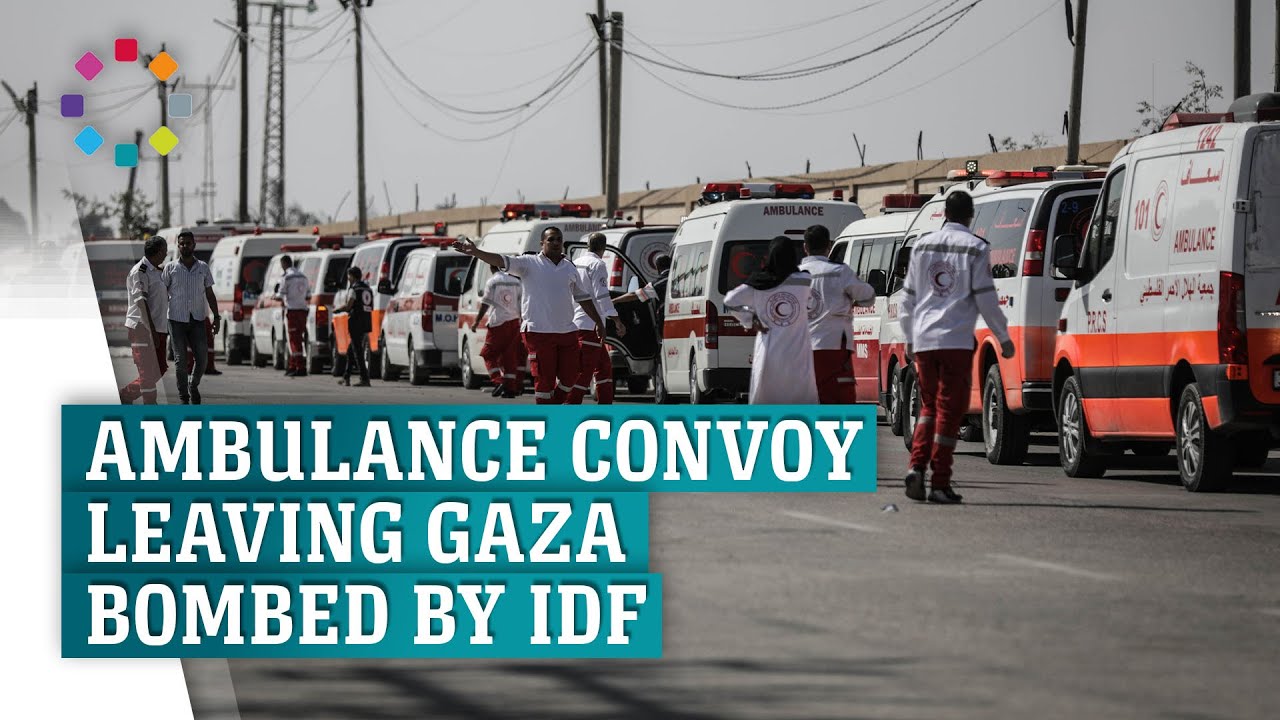 Dozens killed in Israeli attack on ambulance convoy