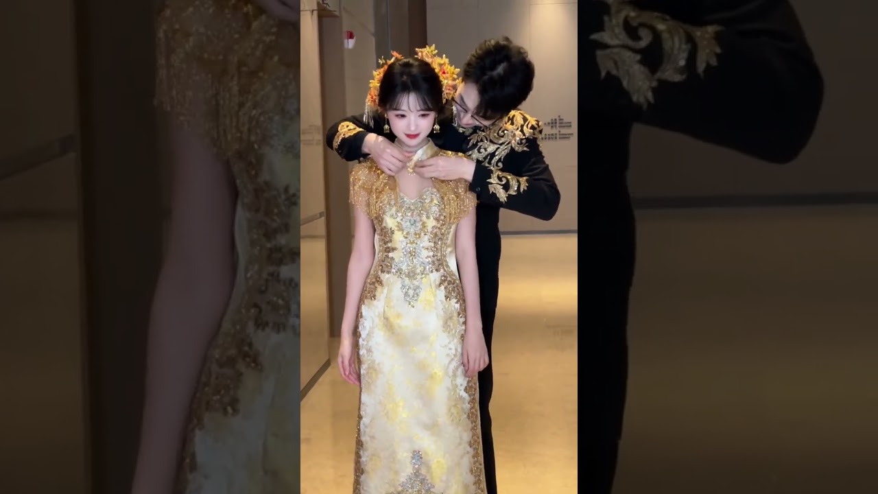誰懂香檳色敬酒服的含金量，狂戳審美點～ #瓊蘭#結婚#新中式 #瓊蘭旗艦店#新郎