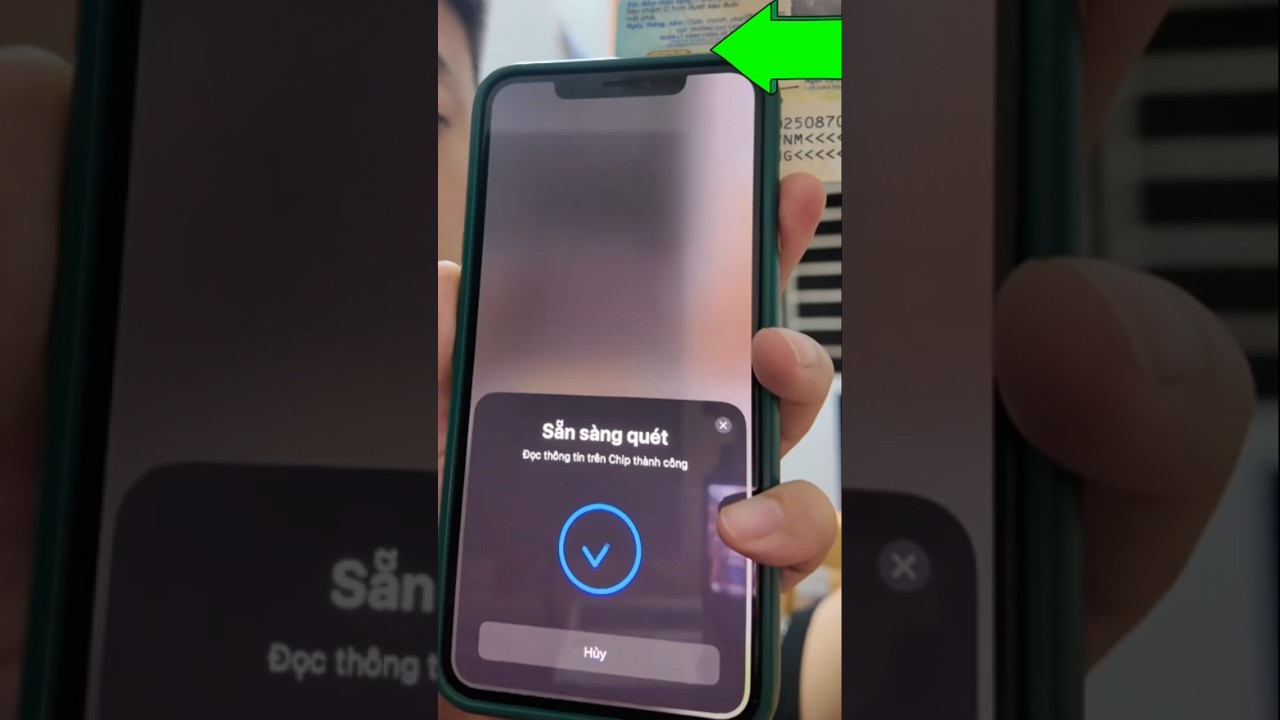 Vị tr&iacute; qu&eacute;t chip CCCD dễ th&agrave;nh c&ocirc;ng nhất tr&ecirc;n iPhone