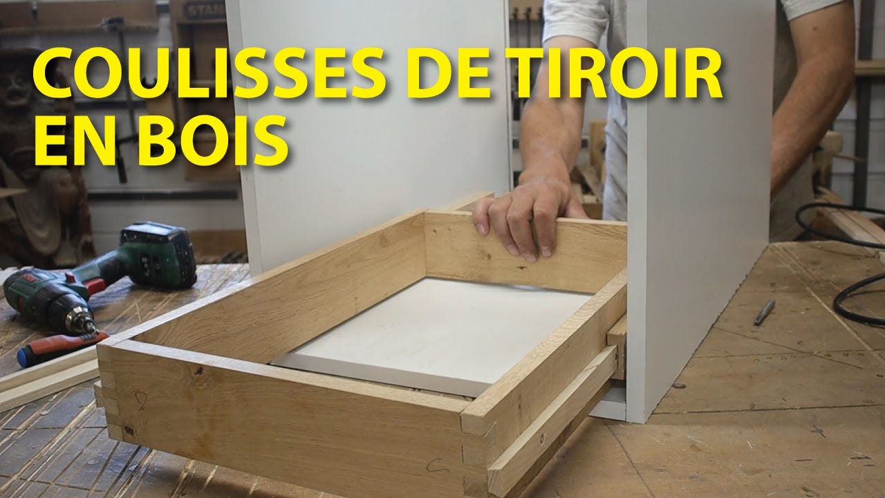 Coulisses de tiroir en bois