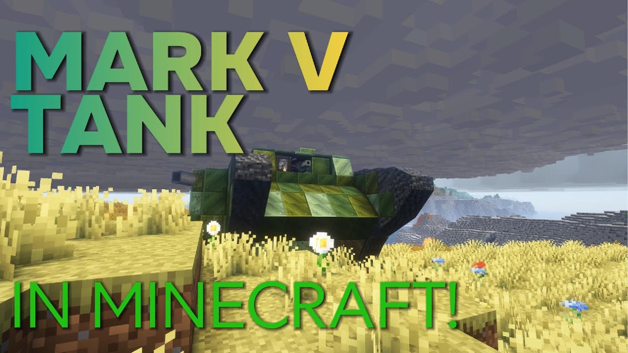 WORKING MARK V TANK IN MINECRAFT CREATE MOD!