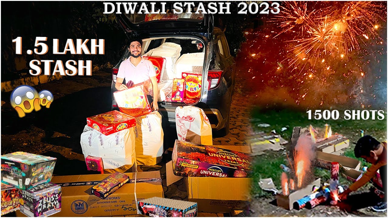 1.5 LAKH STASH CRACKERS | SHOPPING DIWALI CRACKERS 2023