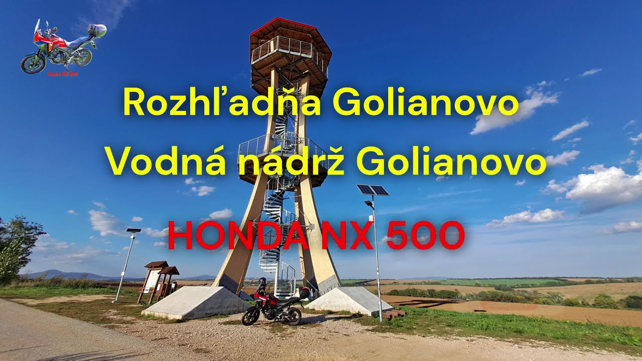 Motovýlet / Rozhľadňa Golianovo / Vodná nádrž Golianovo / HONDA NX 500 / DJI Osmo 4