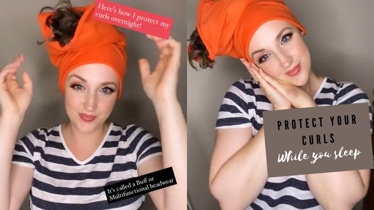 PROTECT YOUR CURLS WHILE YOU SLEEP - How to get a buff to stay on your head overnight