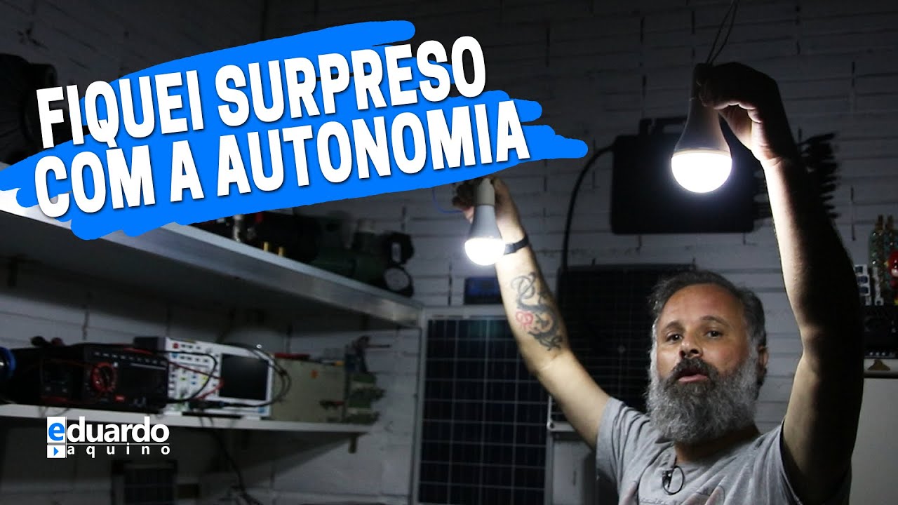 Lâmpada LED sem Energia Elétrica, quando tempo Dura? | Eduardo Aquino