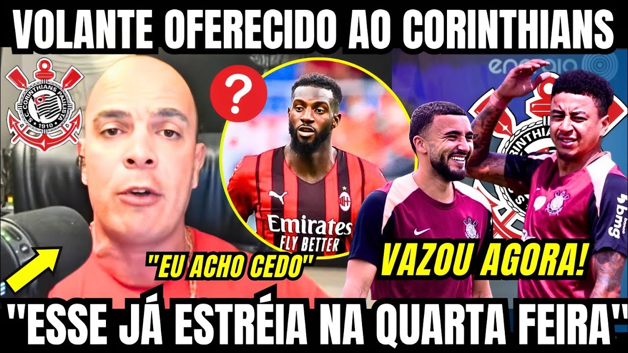 VOLANTE OFERECIDO AO CORINTHIANS E MANO COMENTA A ESTRÉIA DOS REFORÇOS DO TIMÃO NA QUARTA FEIRA