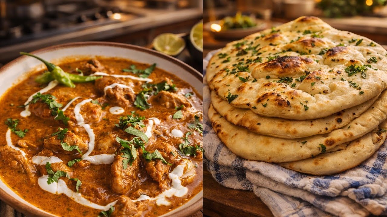 Authentic Butter Chicken & Garlic Naan Recipe