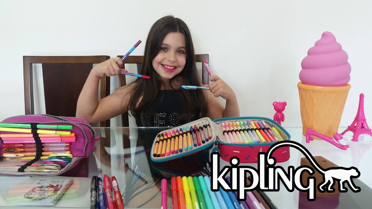VOLTA &Agrave;S AULAS - ORGANIZANDO MEU ESTOJO KIPLING - NOVAS COMPRINHAS