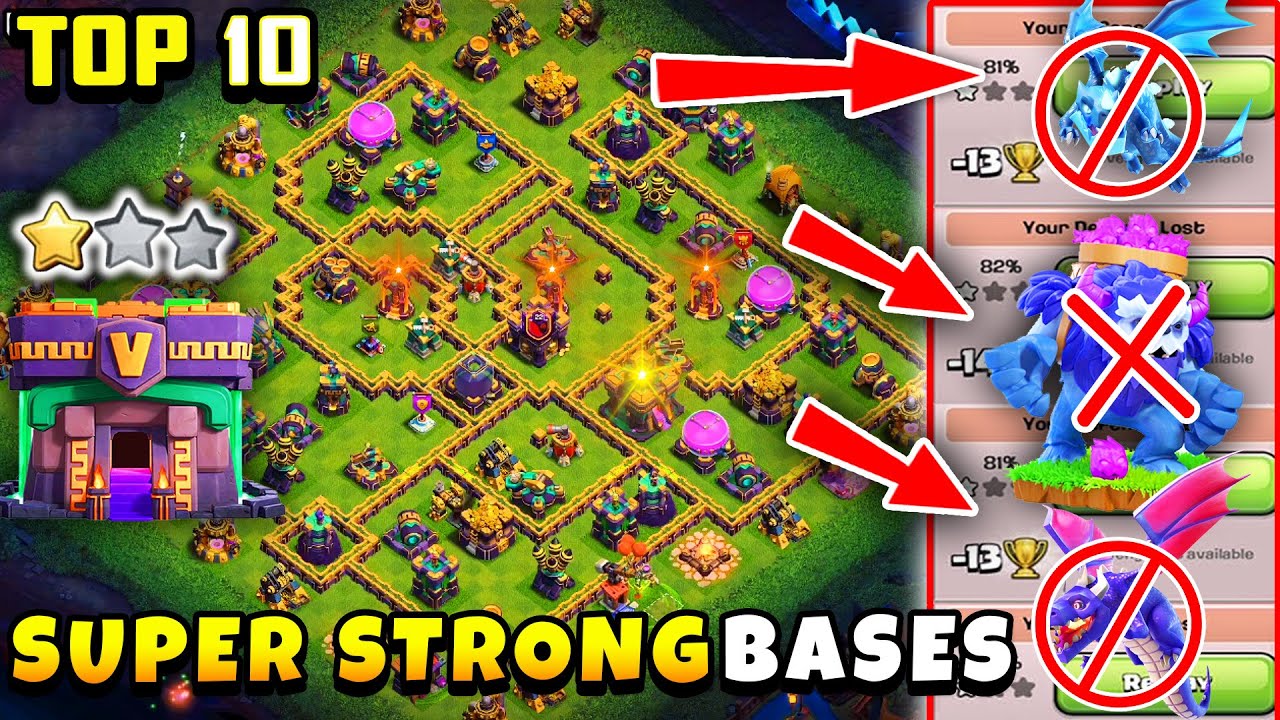 TOP-10 TH14 WARBASE WITH LINK+REPLAY || BEST TH14 WAR BASE 2025 || TH14 ANTI 3 STAR BASE