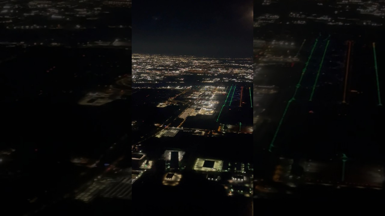 Houston from above, at night #toasia #travel #airborne #houstonatnight #asmr #ytshort