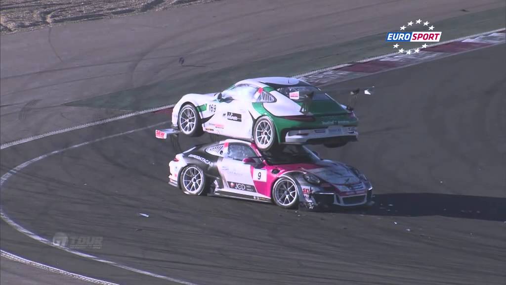 Crash Porsche 911 GT3 Cup - Navarra 2015