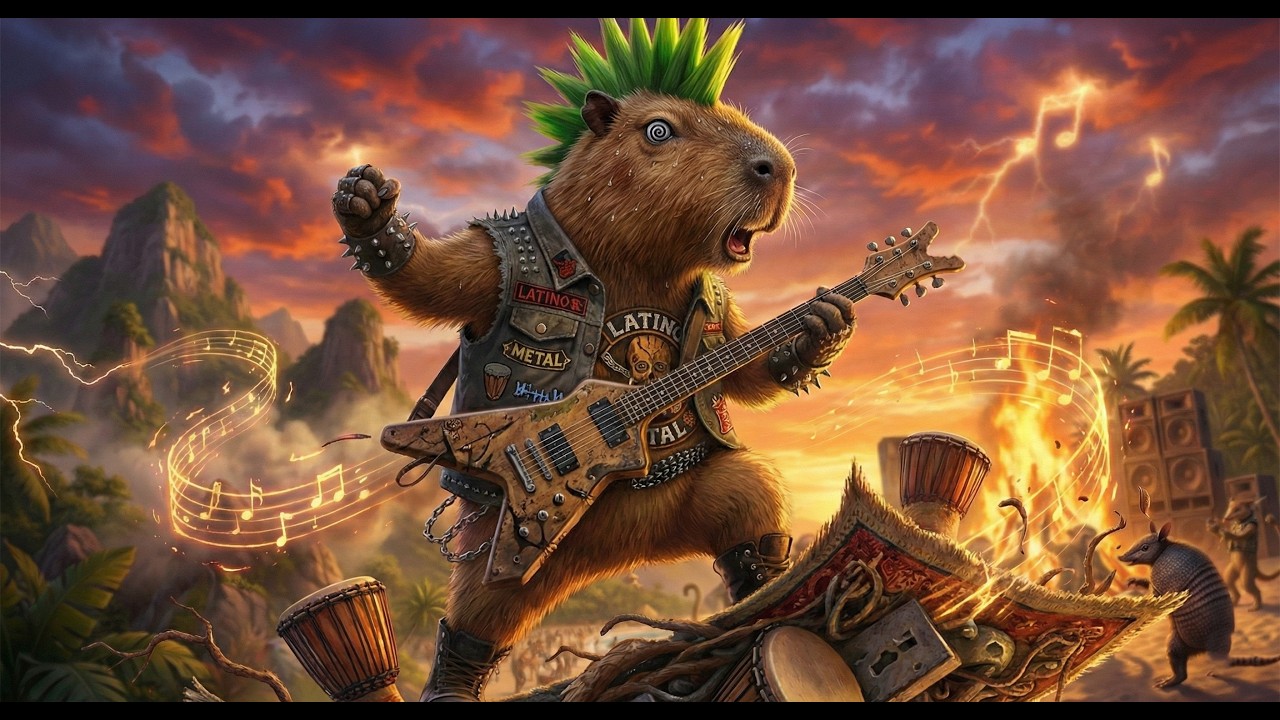 1 Hora de Heavy Metal Latino Instrumental para Conducir | Riffs Pesados y Tambores