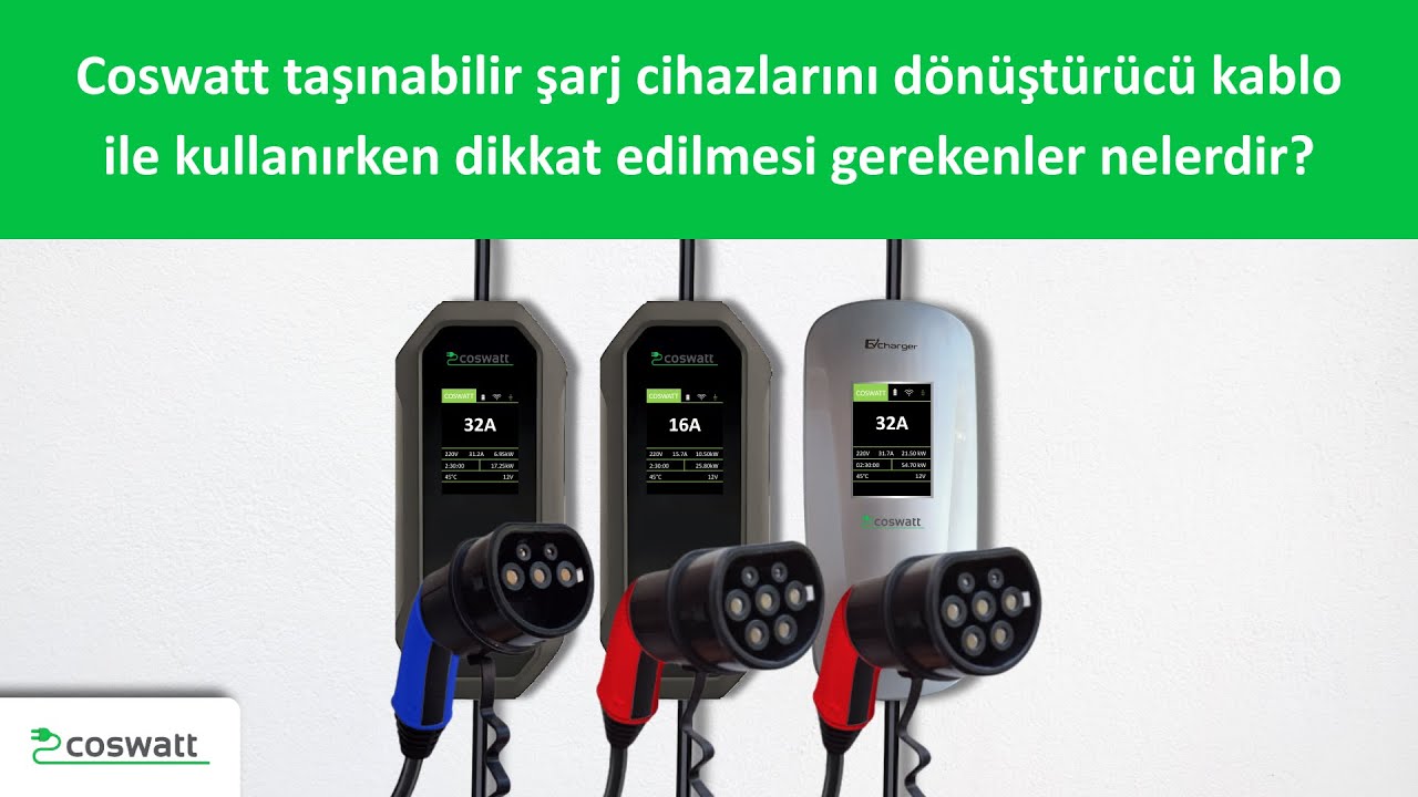 Coswatt Taşınabilir Şarj Cihazlarını Dönüştürücü Kablo İle Kullanırken Dikkat Edilmesi Gerekenler