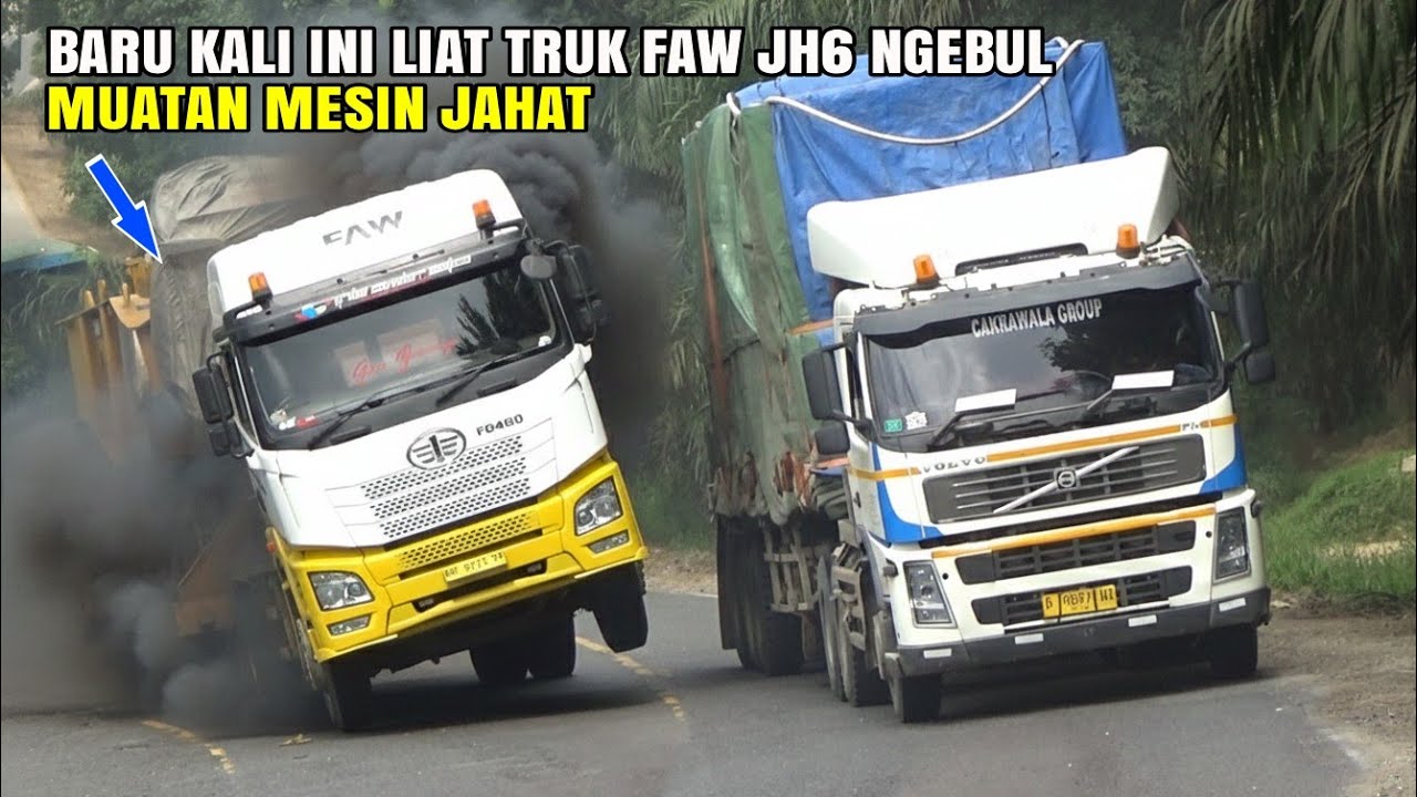 GILA MUATAN APA INI ?!! BARU KALI INI LIAT TRUK FAW JH6 KELUAR ASAP SAMPAI NGEBUL 