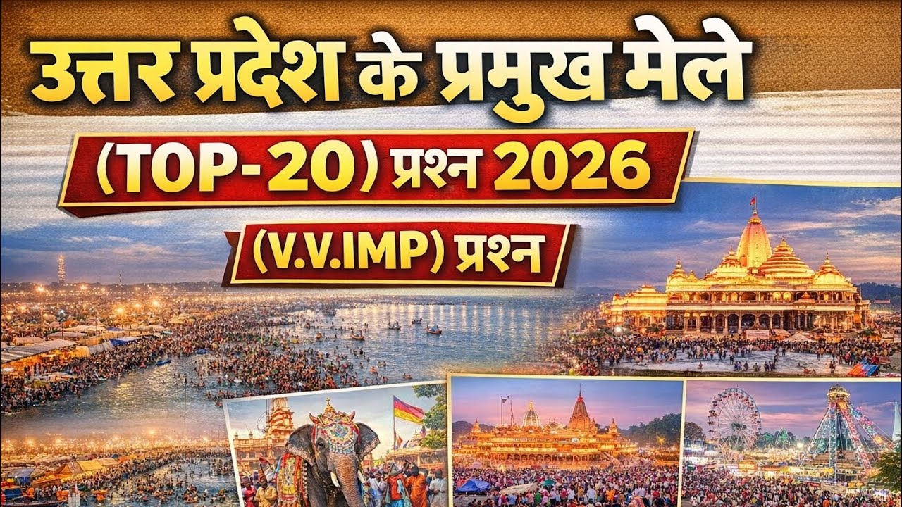 उत्तरप्रदेश के प्रमुख मेले | UP GK | UP Police, UP SI, UPPSC Exam 202/GK 2026 | Exam में पक्का सवाल