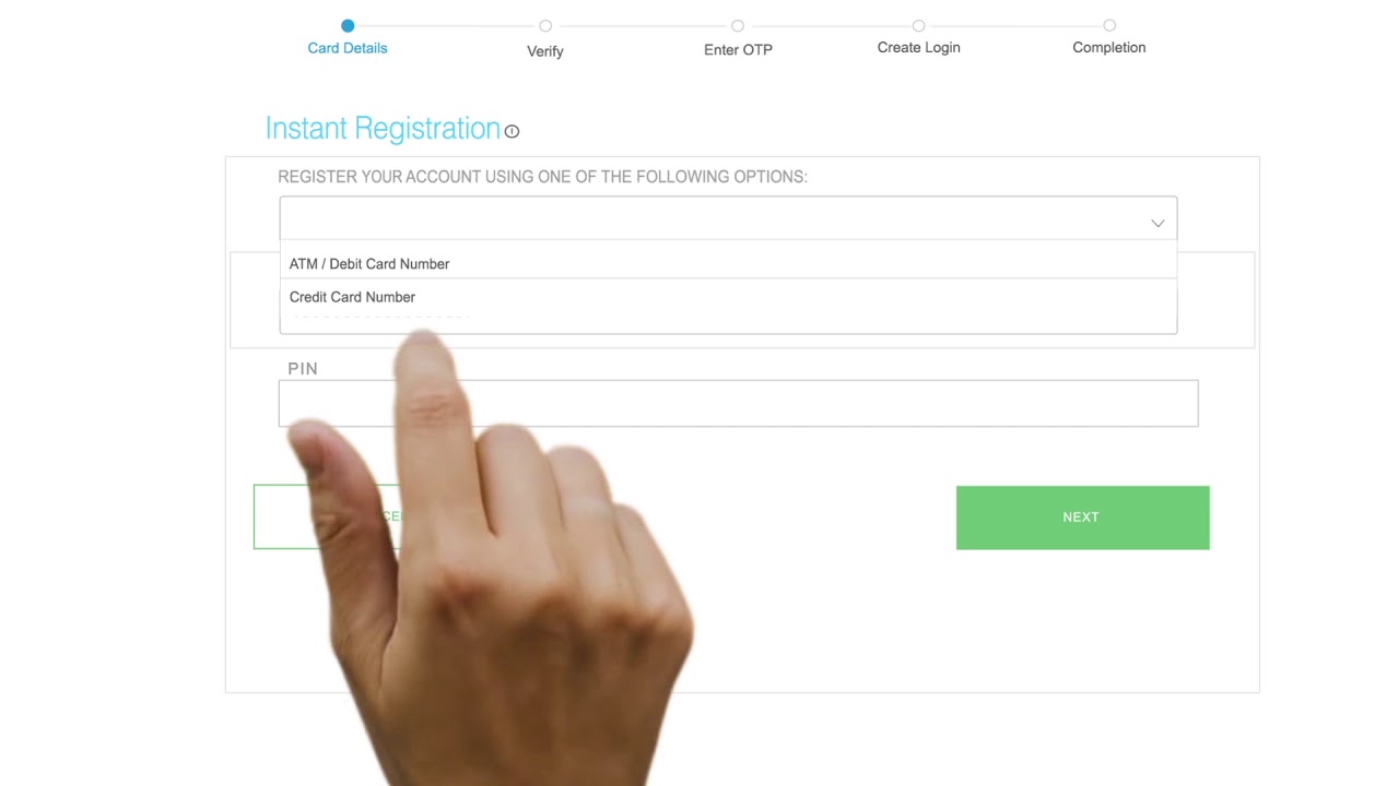 SG Online Banking - Instant registration