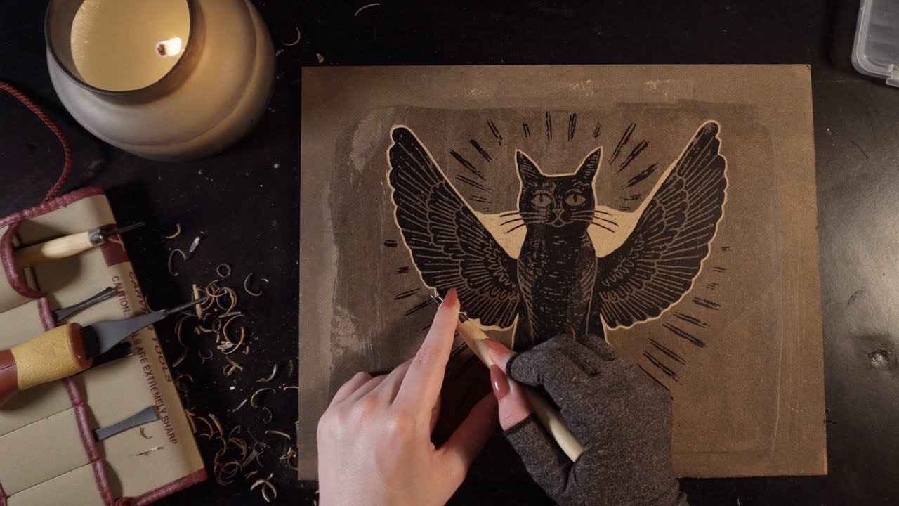 ASMR ✨ Wood Carving a Tressym (Soft Spoken)