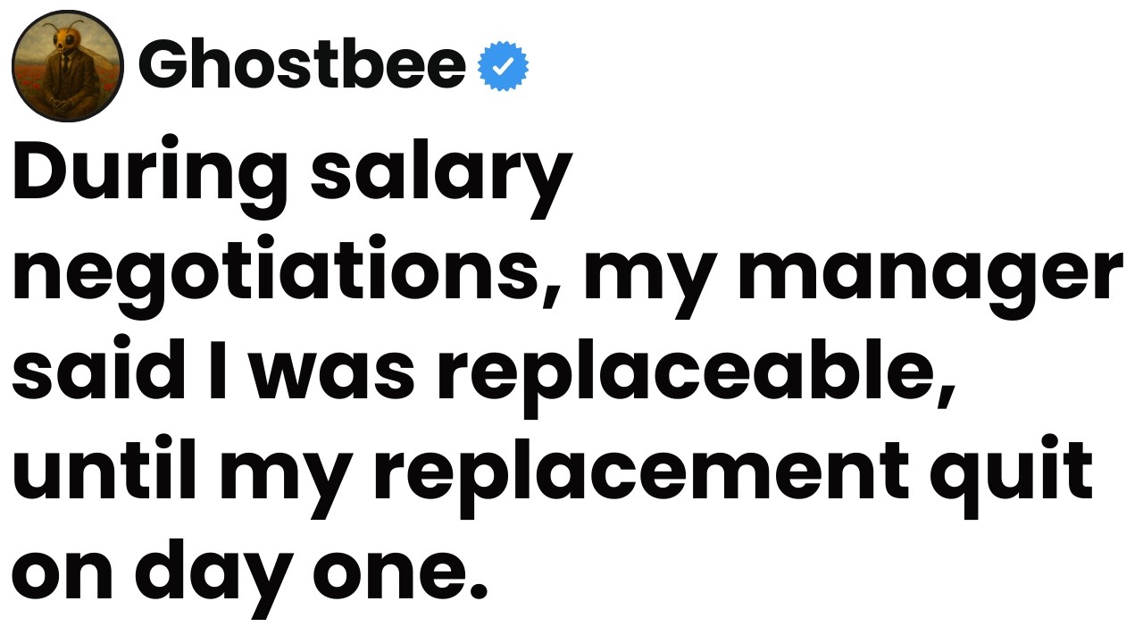 During salary negotiations, my manager said I was replaceable&mdash;until my replacement quit on day one.