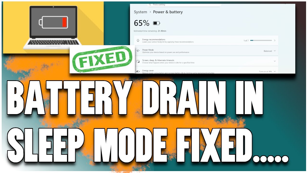 Battery Drain in Sleep Mode Windows 11 Fixed