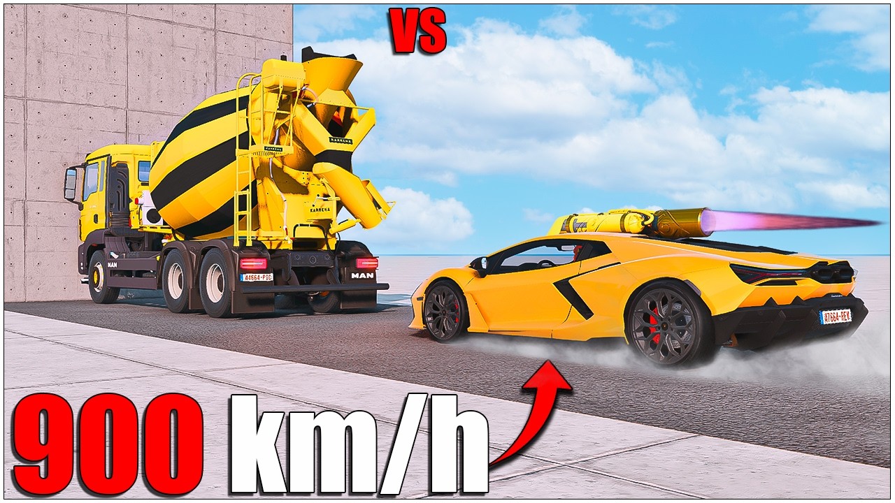 No Seat Belt Car Crash Compilation | Lamborghini Gallardo VS Man 900 km\h |BeamNG Drive| car torture