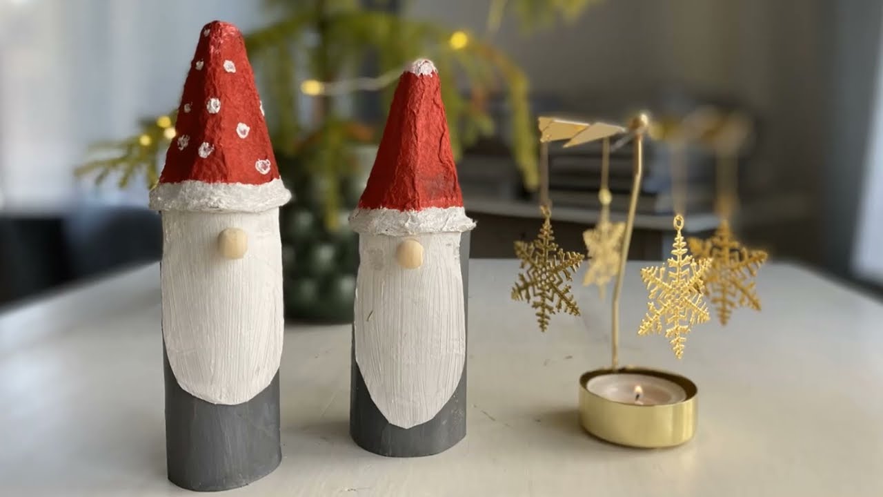 DIY * Weihnachtsmann * Nikolaus * Wichtel Deko aus Papier #recycling