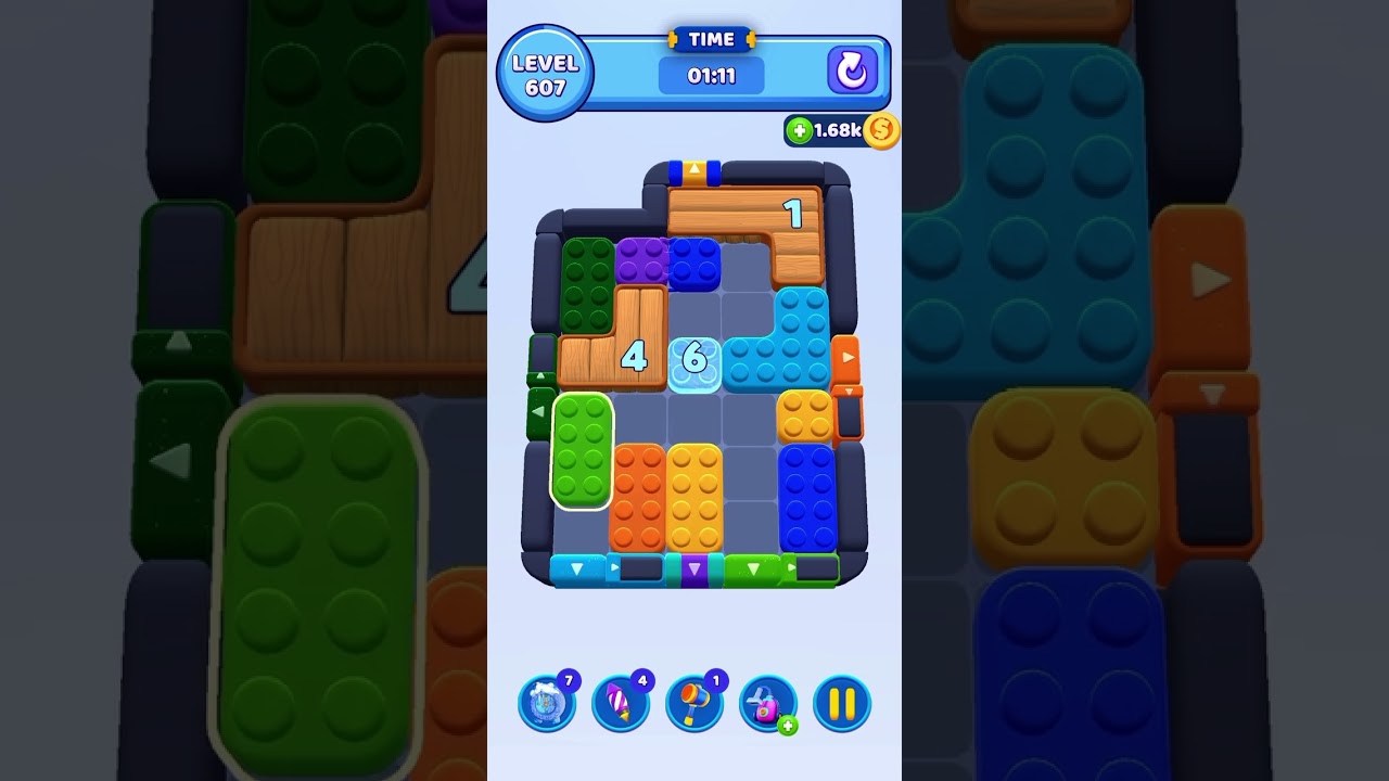 Color Block Jam Updated Level 607 #colorblockjamgame #colorblockjam #walkthrough #games #fungame