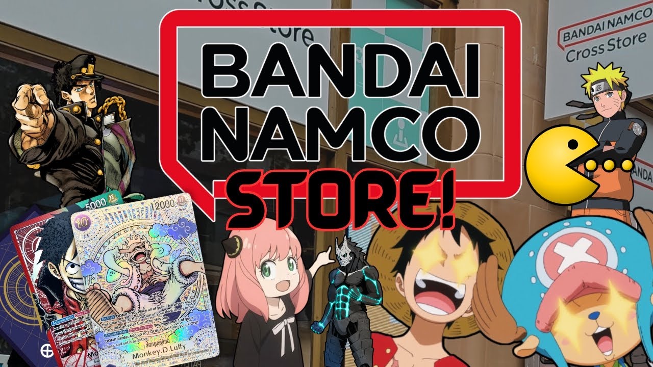 😱🏴‍☠️ Bandai namco cross store! Pacman Pop Up! One Piece tcg & opening!🧭🔥 #bandainamco #tcg #anime 