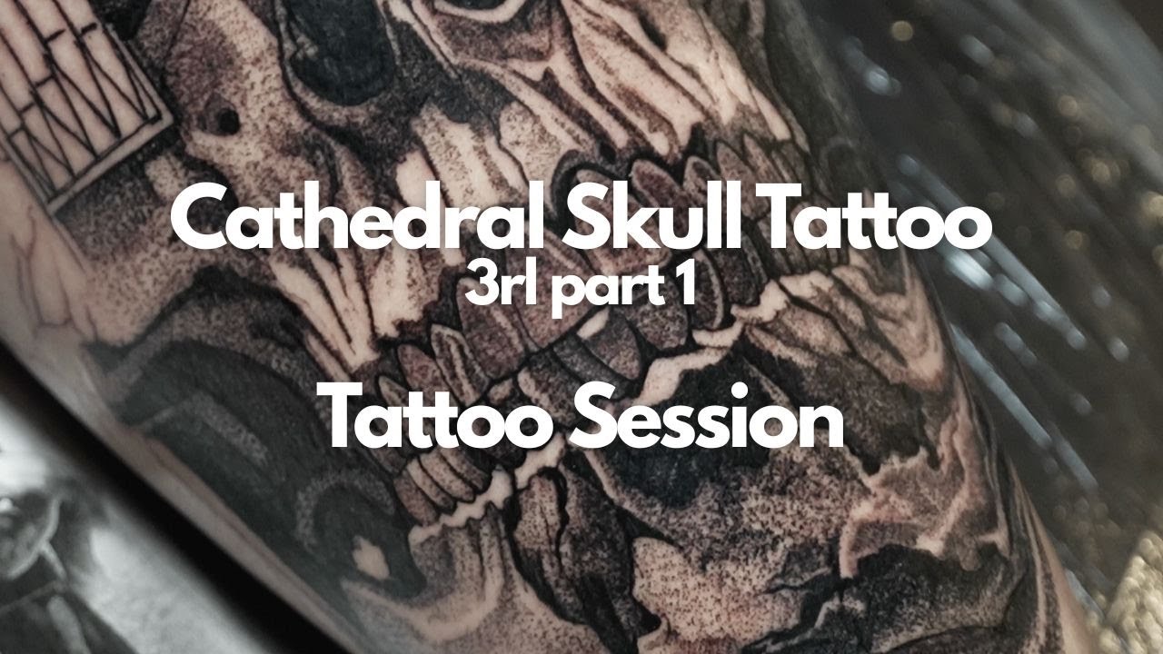 This amount of detail almost broke me. 3rl Cathedral Skull | TATTOO SESSION |