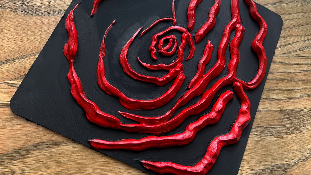 Quick Textured Rose Art for Beginners| Easy Textured Flower Painting
