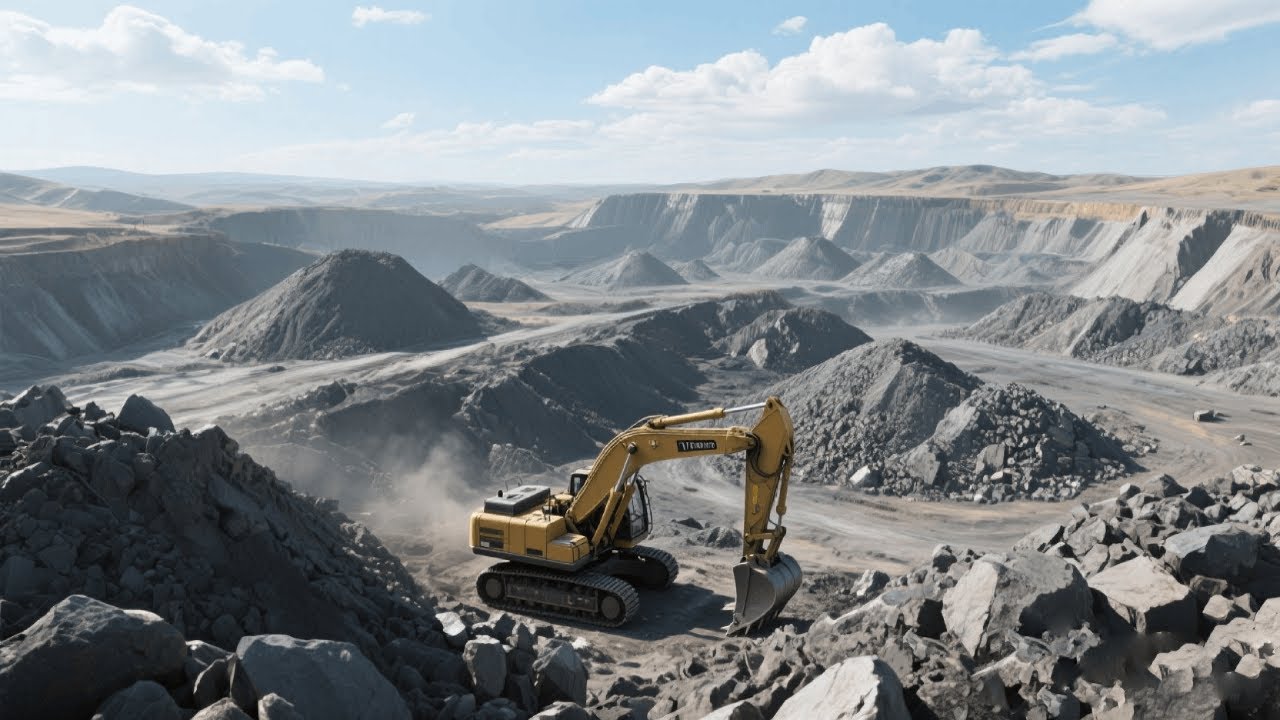 Barge unloading 3000 tons of sand  Smooth flow  Relaxing video