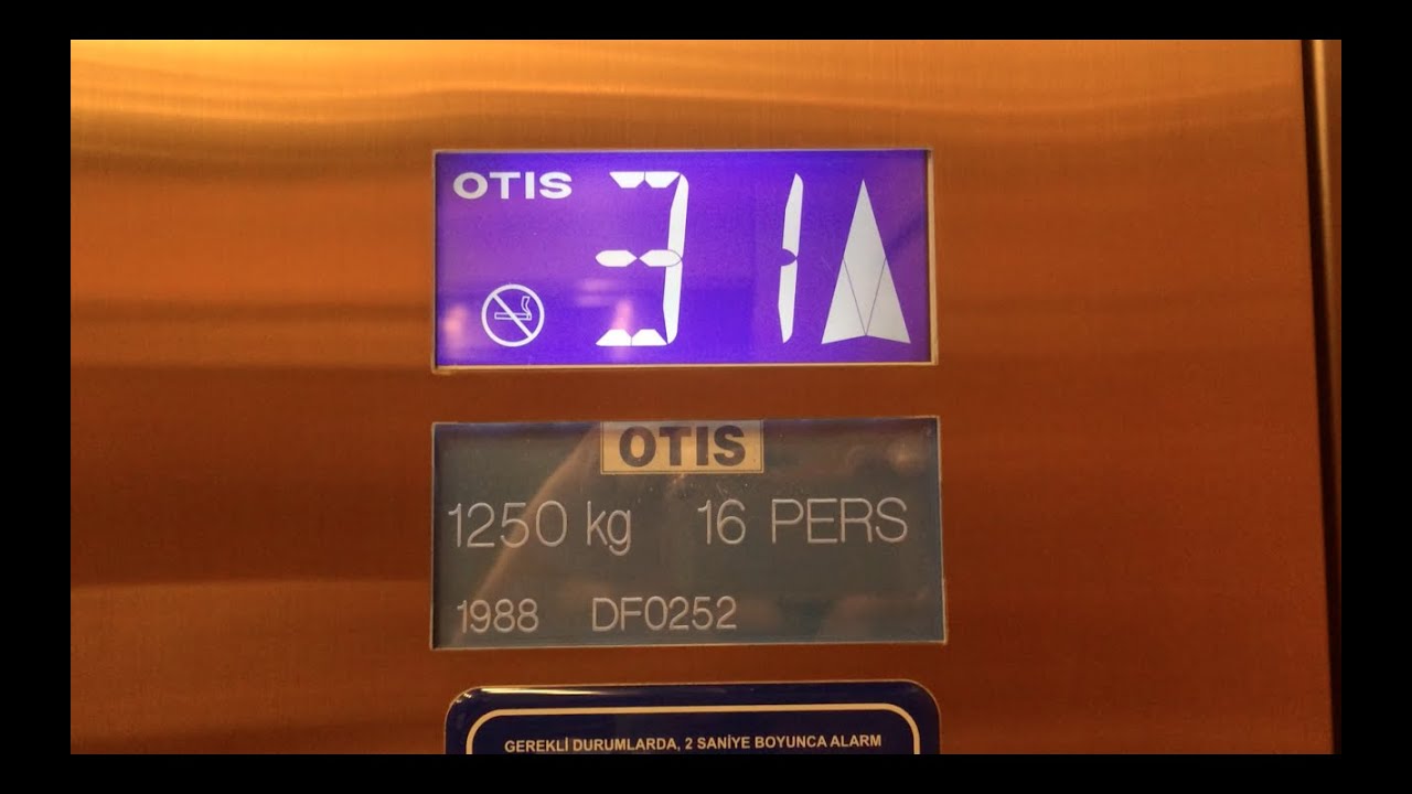 Very Nice High Speed Otis Traction Elevators at Hilton Hotel, Izmir