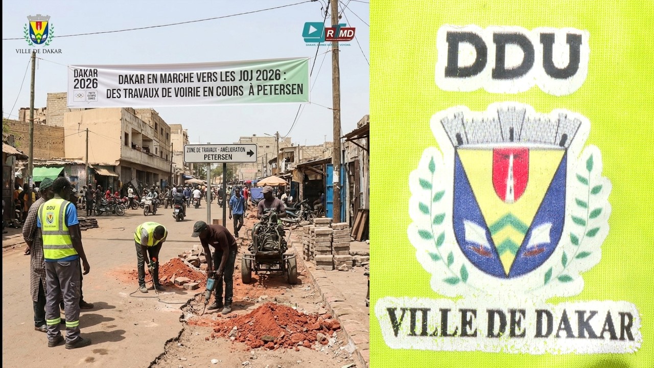 Dakar en marche vers les JOJ 2026 : des travaux de voirie en cours à Petersen