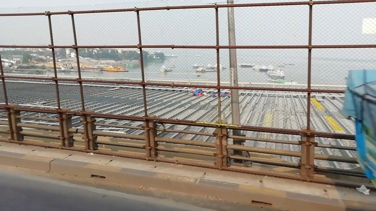 মেঘনা ব্রিজের স্পান বসানোর কাজ প্রায় শেষ। meghna Bridge