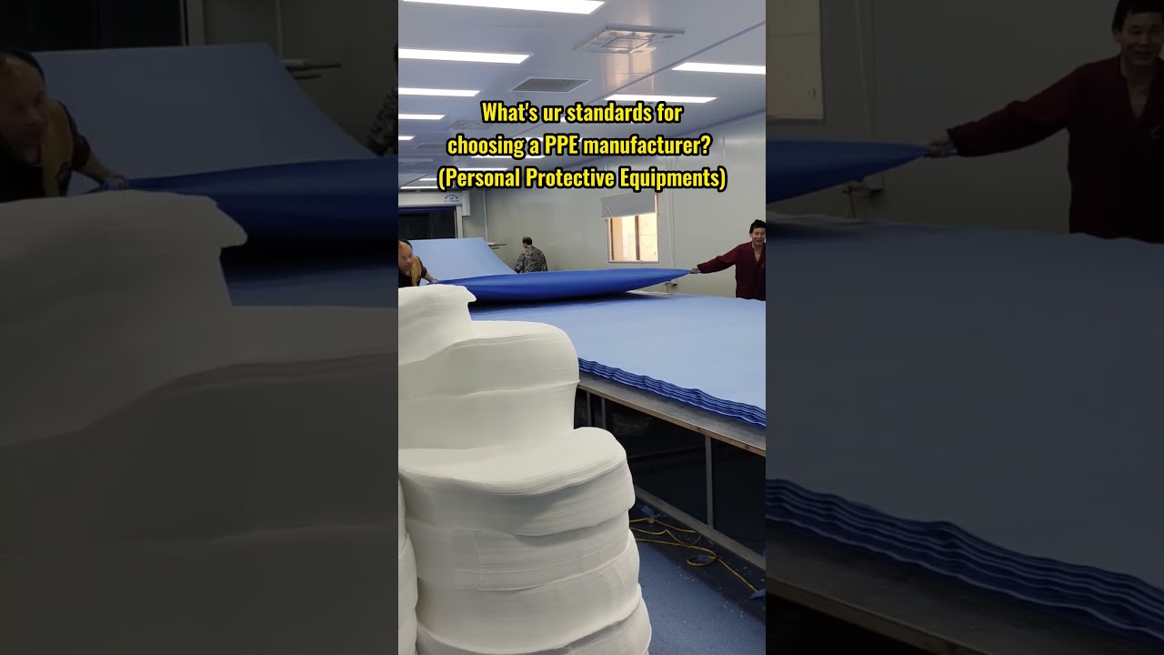 Reinfoced Surgical Gown in Production   Woozon Healthcare #ppe #factory #nonwoven #smssurgicalgown