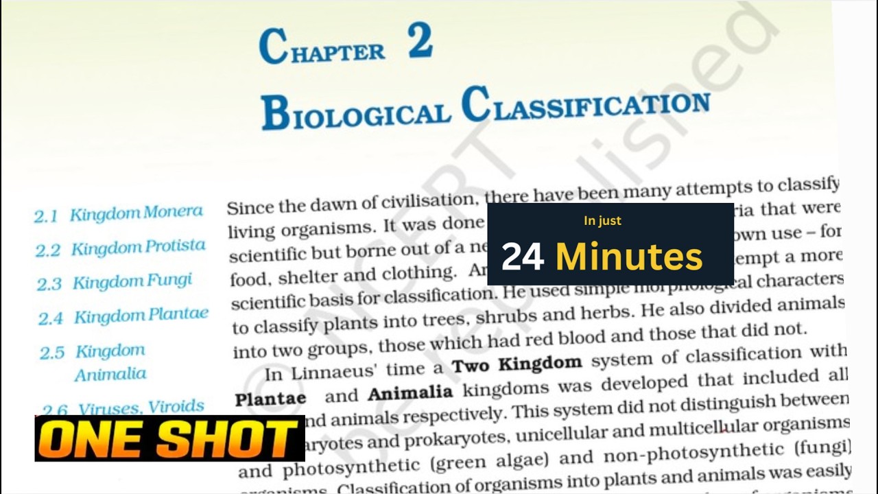 Biological classification class 11 one shot | Biological classification one shot