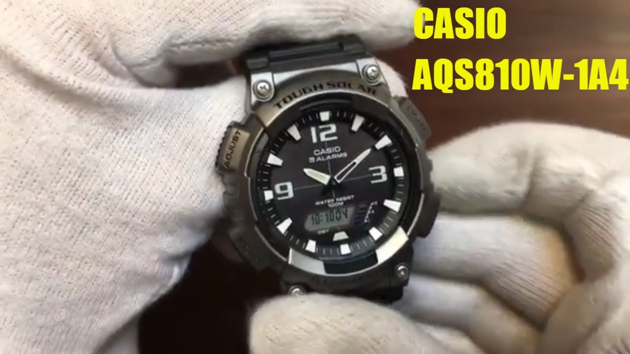 Unboxing Casio Black Solar Power Sports Watch AQS810W-1A4