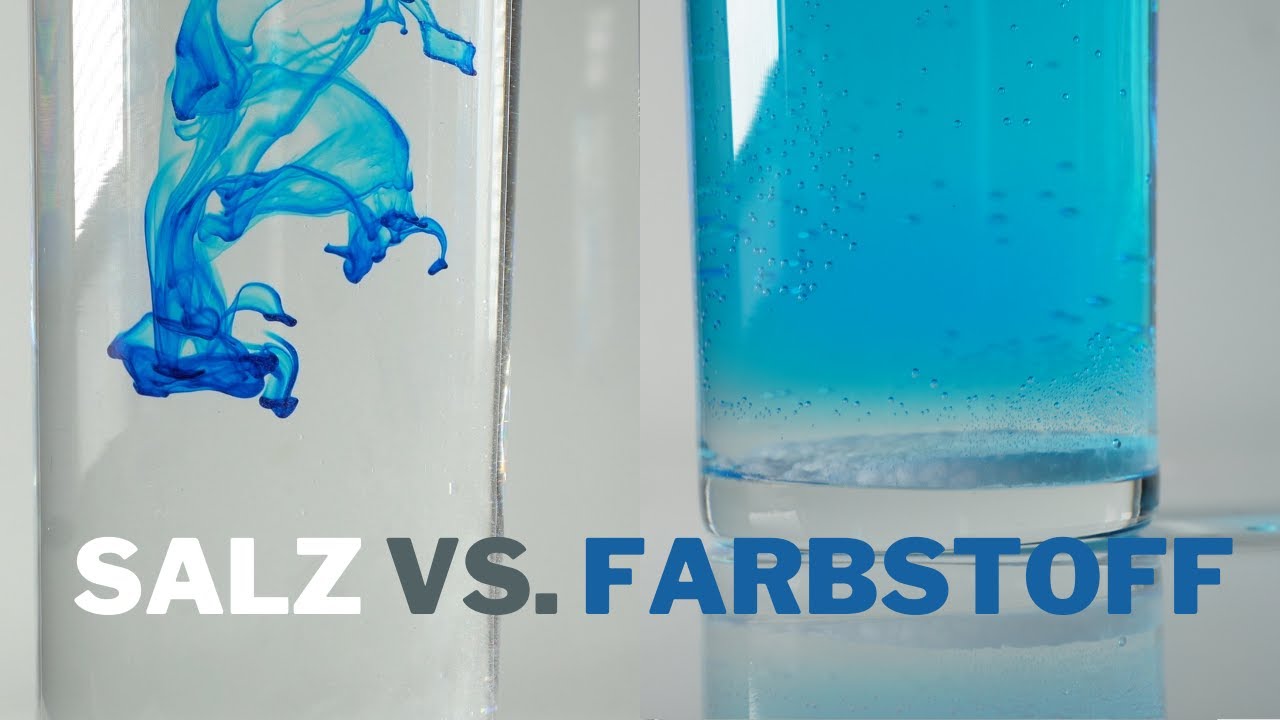 Was löst sich schneller – Salz oder Farbstoff? Diffusions-Experiment