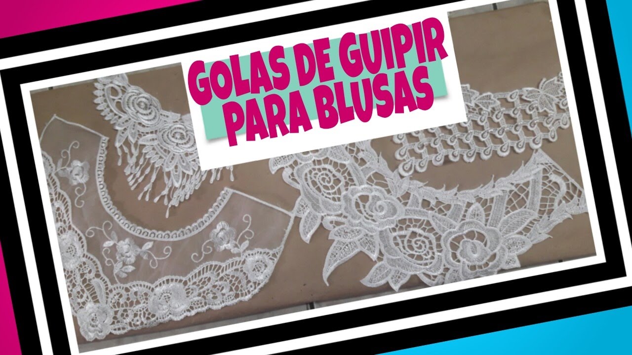 Customizando BLUSAS com golas de guipir e com rendas de metro também!!!