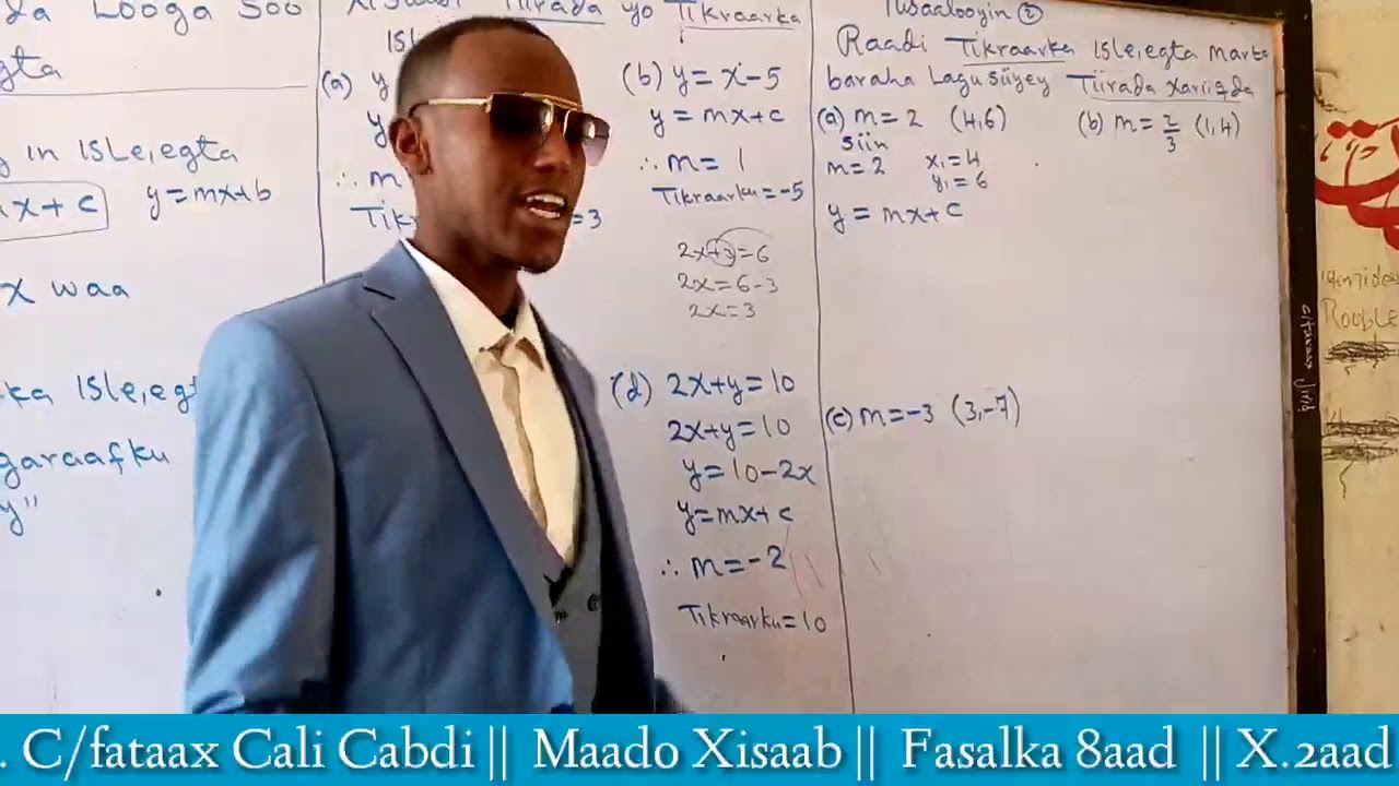 Casharkii labaad sida tiirada xariiqda loogu soo saaro isleegta