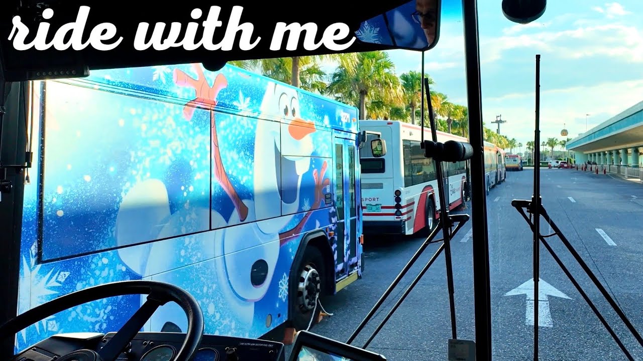 Disney World Resort Bus Hopping Between Parks On A Beautiful Afternoon!