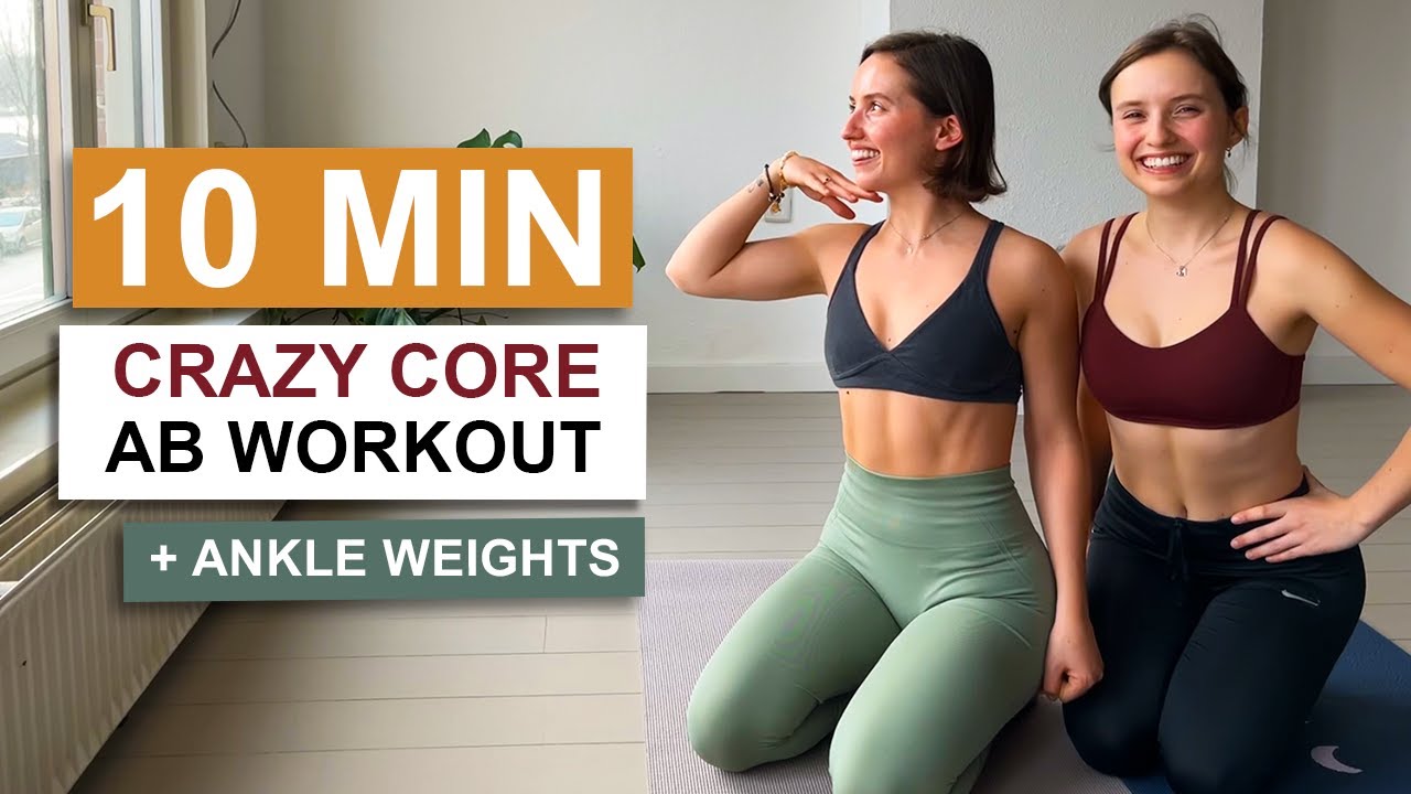 10 MIN CRAZY CORE WORKOUT // ankle weights optional, slow and painful | Twice as Fit