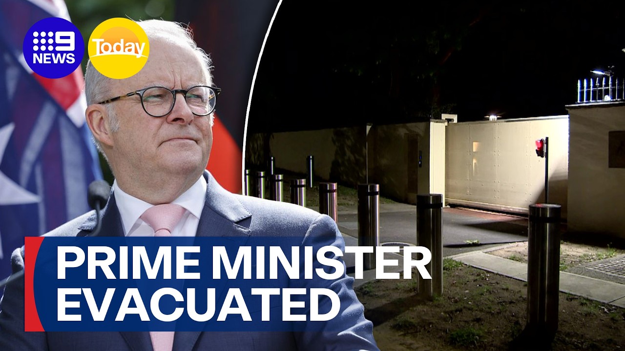 PM Albanese evacuated from official residence over 'security incident' | 9 News Australia