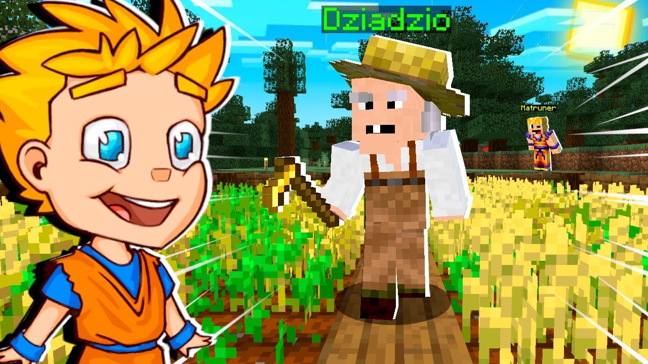 DZIADEK ZAŁOŻYŁ ZE MNĄ FARMĘ w NASZEJ WIOSCE w MINECRAFT!
