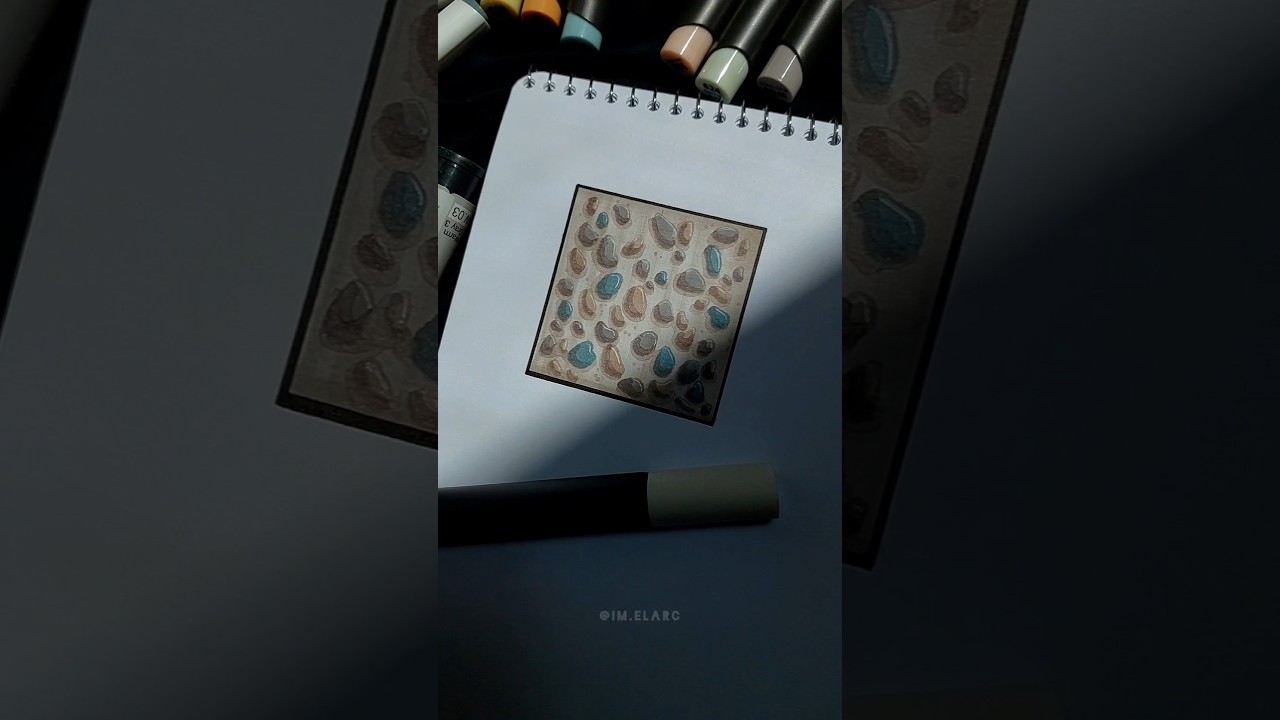 stone texture rendering 🪨🎨 #art #artist #design #drawing #painting #sketch #tutorial #education