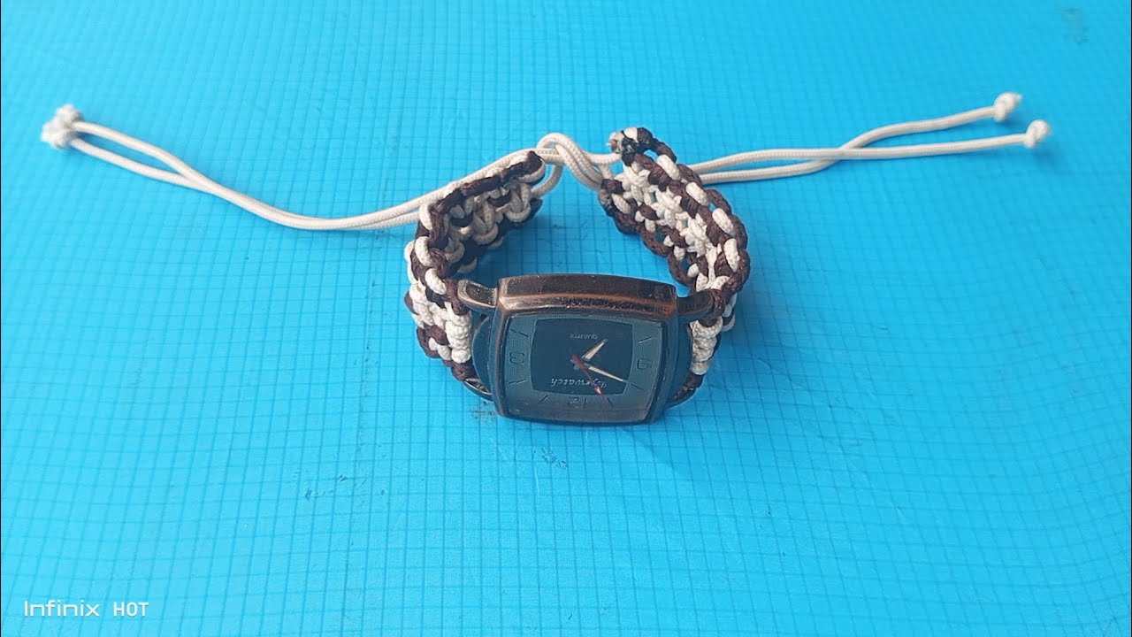 Macrame Watch straps/band tutorial #diy #follow #macrame #love #music #viral #tutorial #watch