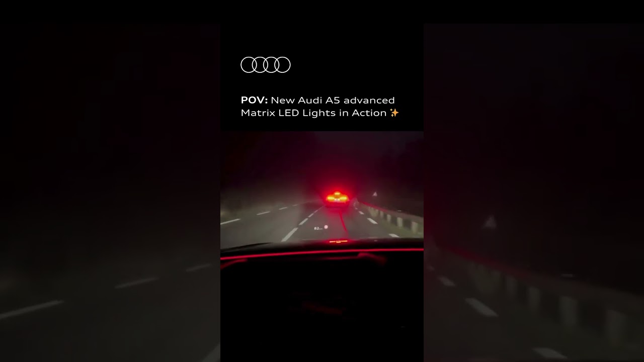 POV: New Audi A5 with Digital Matrix LED headlights cutting through the fog. 🌫️✨ #audi #car #tech