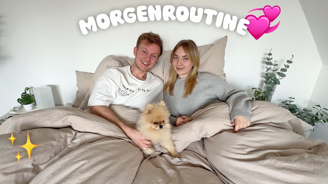 Unsere Couple Morgenroutine 👩🏼‍❤️‍👨🏼  (mit Leo 🐶)