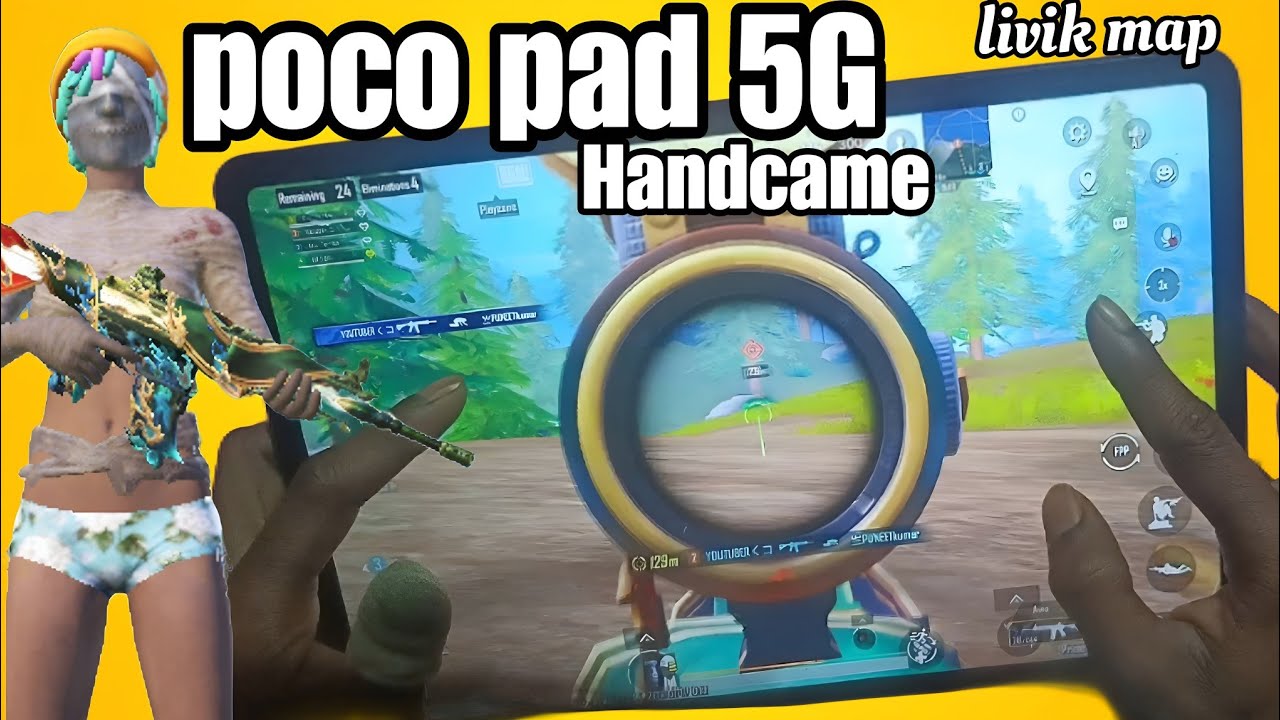 poco pad 5g bgmi livik gameplay😍HDR+Extream 120fps|4k Graphic setting  #mithleahgamingyt