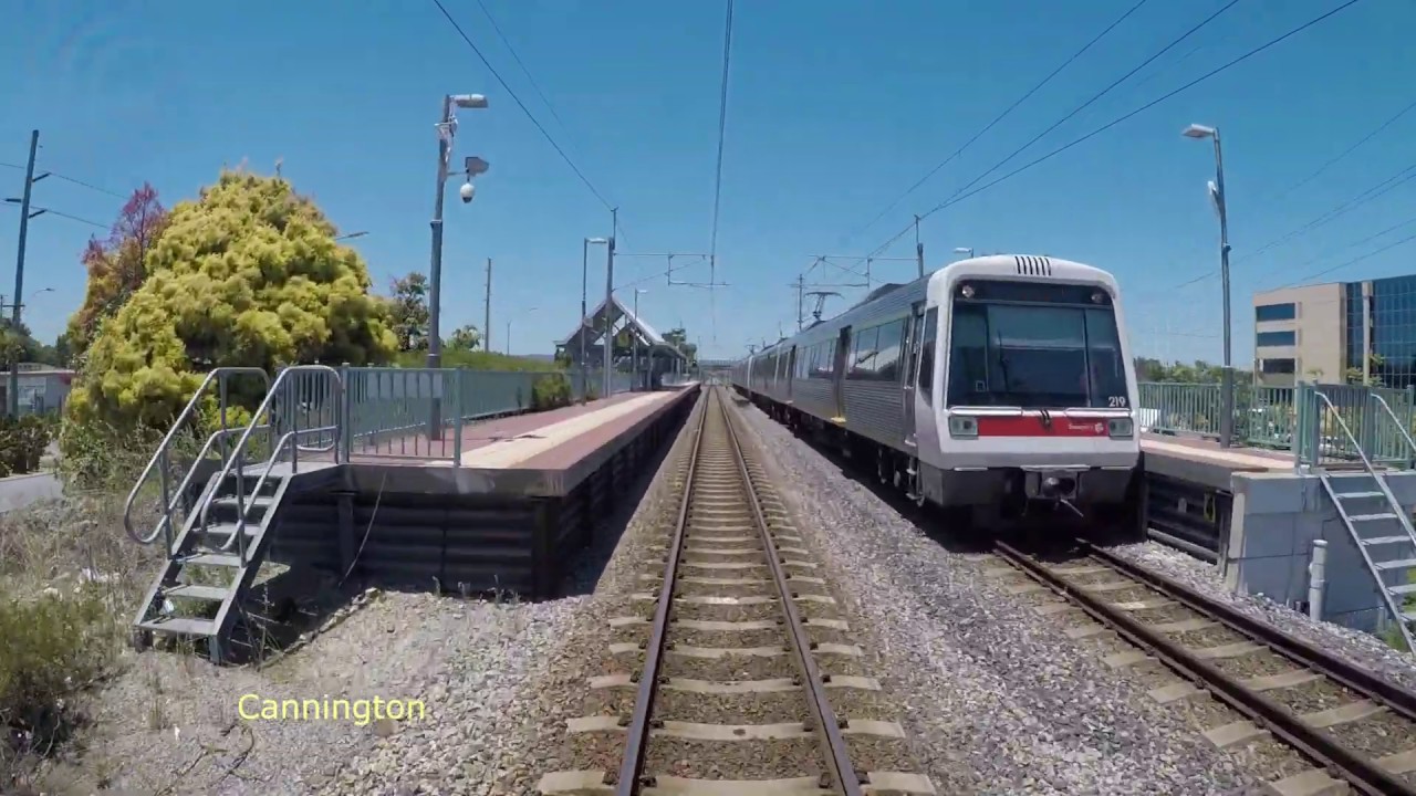 Transperth A series drivers view Perth to Thornlie & return - real time